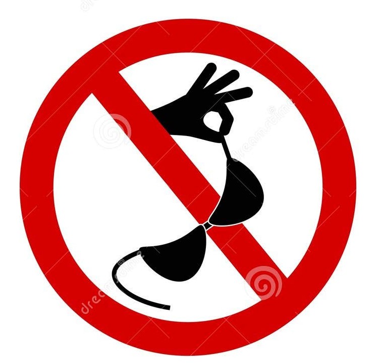 veuillez ne pas vous baigner topless panneau d interdiction avec symbole et texte 362532317